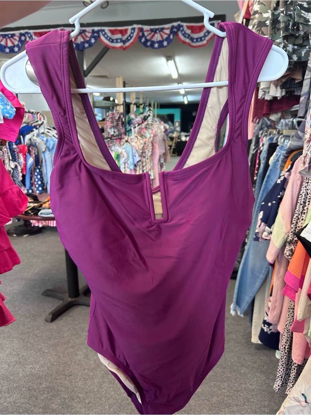 Plum One-Piece Swimsuit